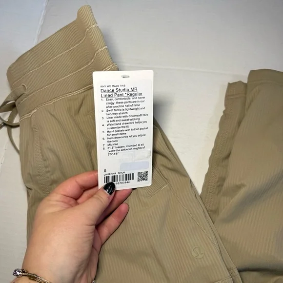 Lululemon Dance Studio MR Lined Pants 31" NWT Sheer Oak - Picture 3 of 5